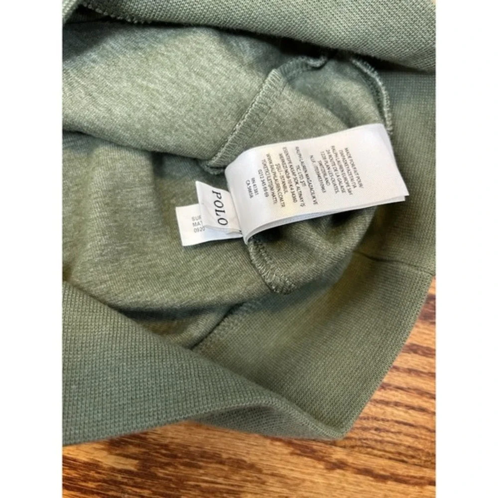 Polo Ralph Lauren Mens 1/4 Snap Long Sleeve Sweater Fleece OliveGreen Mens Large